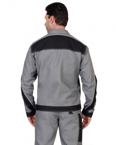 Куртка "Пекин" серый с черным пл. 280 г/кв.м