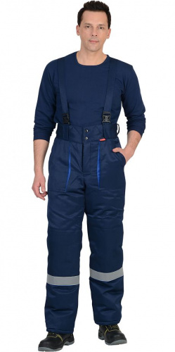 Костюм "СЕВЕР-1" зимний: куртка дл.,брюки синий с васильковым и СОП