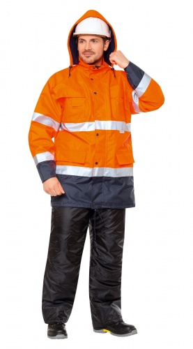 Куртка CERVA МАЛАБАР оранжевая флуор с тем-синим