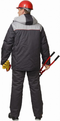Костюм "ФАВОРИТ" зимний: куртка дл., брюки тёмно-серый с серым