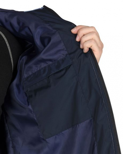 Куртка "ЭРИДАН" утепленная, темно-синяя с голубым