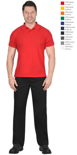 Рубашка-поло короткие рукава красная 180г