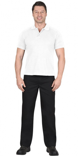 Рубашка-поло белая 180 г/кв.м.