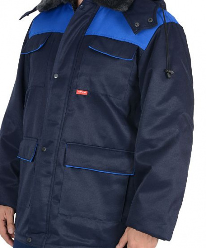 Куртка "ПРОФЕССИОНАЛ" Тёмно-синяя с васильковой отделкой
