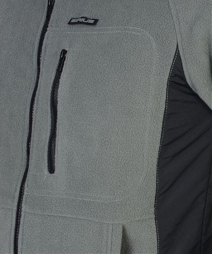Куртка флисовая "Актив" серая отделка черная
