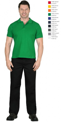 Рубашка-поло короткие рукава св.зеленая