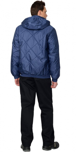 Куртка "ПРАГА-Люкс" мужская, с капюшоном, темно-синяя
