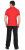 Рубашка-поло короткие рукава красная, рукав с манжетом, пл. 210 г/кв.м.