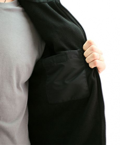 Куртка "ПРАГА-Люкс" мужская, с капюшоном, черный
