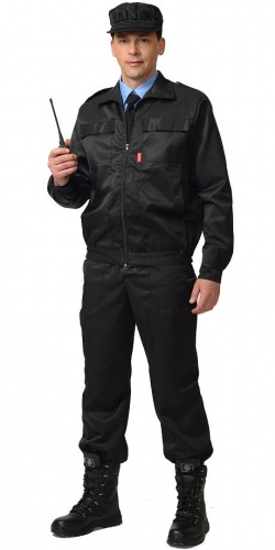 Костюм куртка, брюки (тк.смесовая) черный