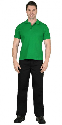 Рубашка-поло короткие рукава св.зеленая